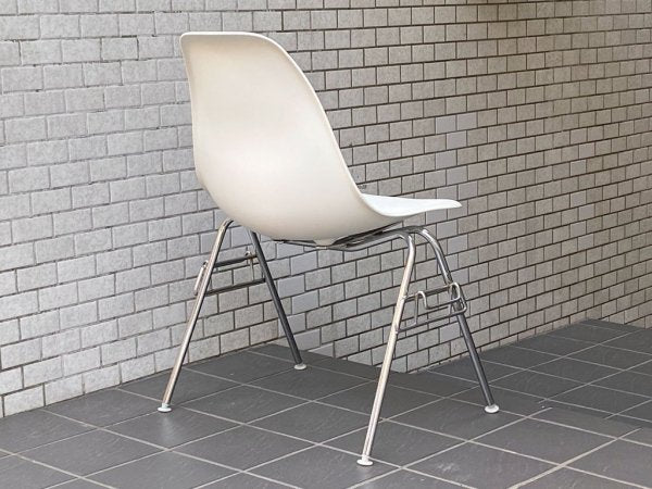 ハーマンミラー HermanMiller サイドシェルチェア スタッキングベース ホワイト ポリプロピレン製 イームズ ミッドセンチュリー A ■