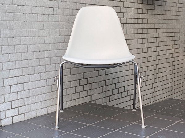 ハーマンミラー HermanMiller サイドシェルチェア スタッキングベース ホワイト ポリプロピレン製 イームズ ミッドセンチュリー A ■