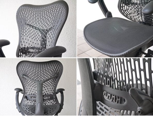 ハーマンミラー Herman Miller ミラチェア Mirra Chair スタジオ7.5 ブラック×グラファイトカラー デスクチェア ◇