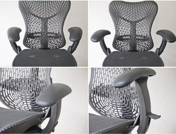 ハーマンミラー Herman Miller ミラチェア Mirra Chair スタジオ7.5 ブラック×グラファイトカラー デスクチェア ◇