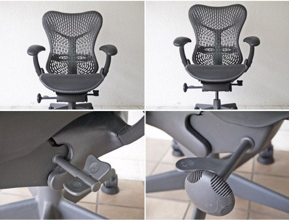 ハーマンミラー Herman Miller ミラチェア Mirra Chair スタジオ7.5 ブラック×グラファイトカラー デスクチェア ◇