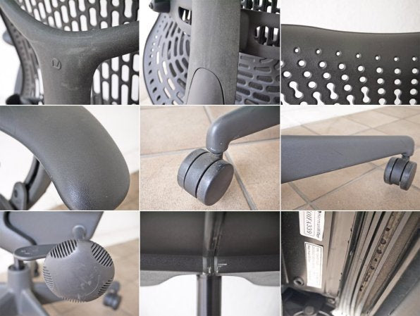 ハーマンミラー Herman Miller ミラチェア Mirra Chair スタジオ7.5 ブラック×グラファイトカラー デスクチェア ◇