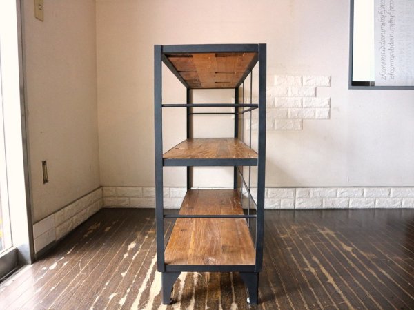 ジャーナルスタンダード ファニチャー journal standard Furniture カルビ ワイド シェルフ CALVI WIDE SHELF 古材×アイアン 廃番 ◎