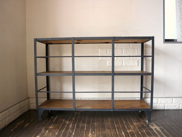 ジャーナルスタンダード ファニチャー journal standard Furniture カルビ ワイド シェルフ CALVI WIDE SHELF 古材×アイアン 廃番 ◎