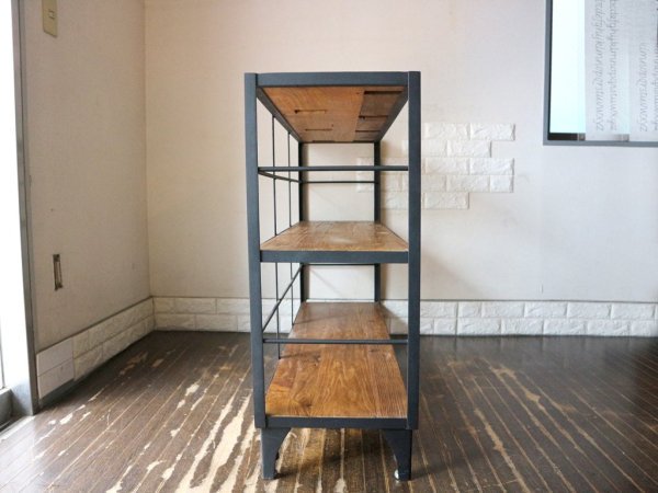 ジャーナルスタンダード ファニチャー journal standard Furniture カルビ ワイド シェルフ CALVI WIDE SHELF 古材×アイアン 廃番 ◎