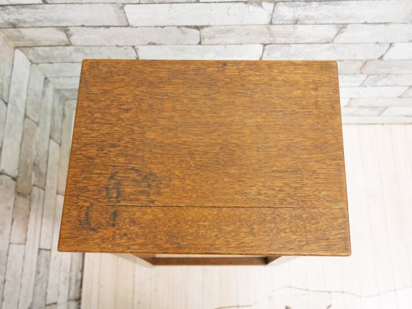 ジャパンビンテージ Japan Vintage ナラ材 ハイスツール 花台 H74cm レトロ 古家具 ●