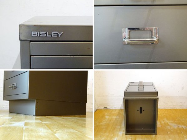 ビスレー BISLEY BASICシリーズ BA3/8B A3 抽斗8杯 デスクキャビネット シルバー系 オフィス家具 英国 ★