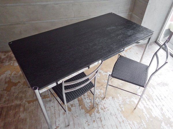 USMハラー USM Haller モジュラーファニチャー Modular Furniture ハラーテーブル ワークデスク W150cm 高さ調整機能付 ブラックウッド天板 A ♪