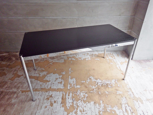 USMハラー USM Haller モジュラーファニチャー Modular Furniture ハラーテーブル ワークデスク W150cm 高さ調整機能付 ブラックウッド天板 B ♪