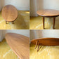 ウォールナット Walnut サーフボードテーブル Surfboard table ウォール無垢材 幅150ｃｍ オーバル コーヒーテーブル ★