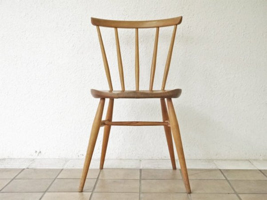 アーコール Ercol ファンバックチェア ボウバックチェア 3本タイプ エルム材 UKビンテージ Vintage 英国家具 希少品 ◇