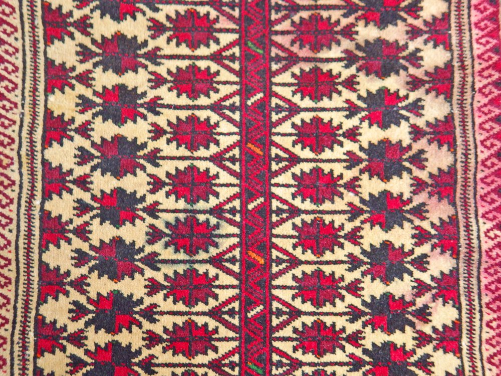 トライバルラグ バルーチ ラグ Bharuch Rug ウール ネイティブ イラン製 深紅 140 × 88 cm ♪