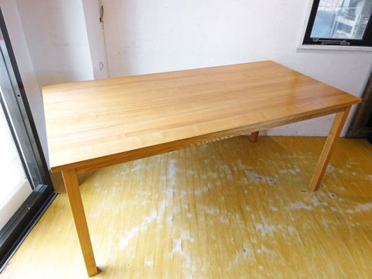 無印良品 MUJI ダイニングテーブル Dining table タモ無垢集成材 シンプル ナチュラル 幅165ｃｍ ★