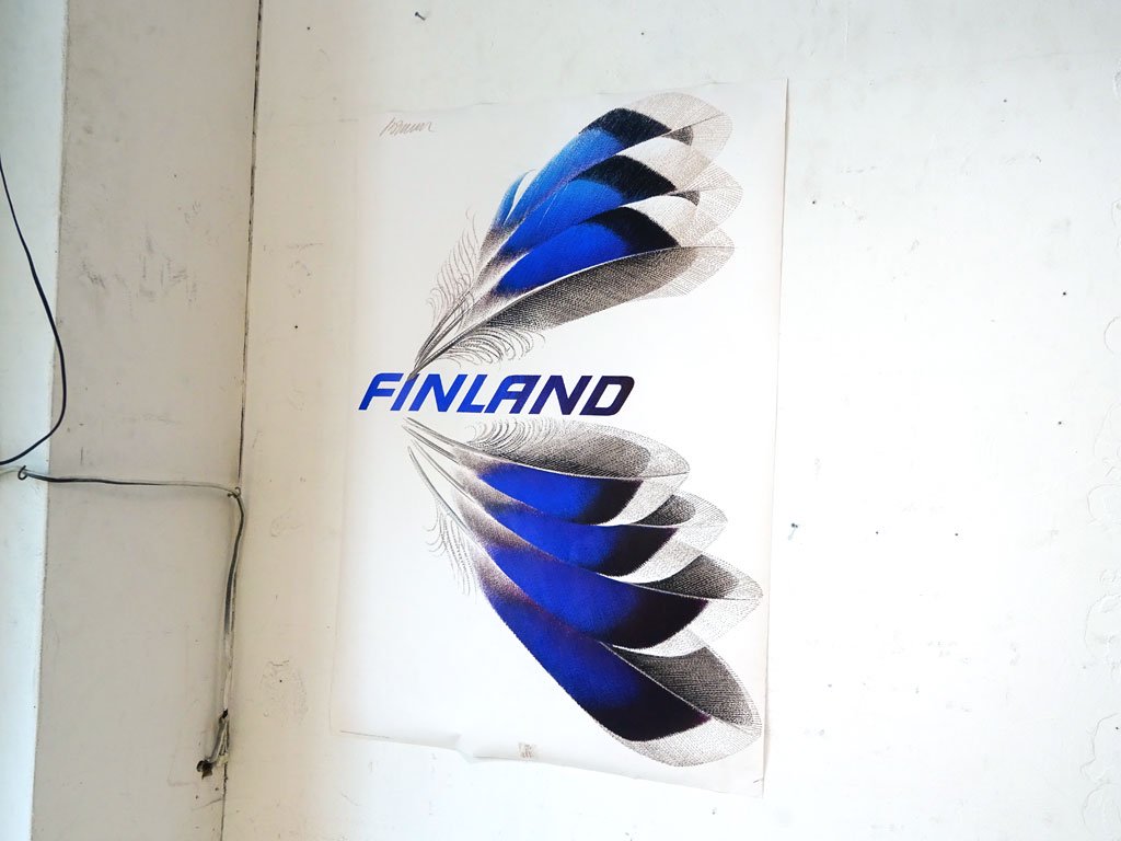 エリックブルーン Erik Bruun フィンランド展出展作品 FINLAND グラフィックデザイナー B1サイズ ★