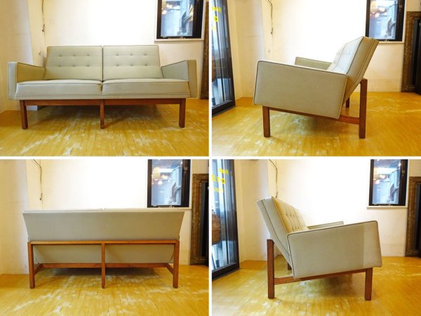 モダニカ MODERNICA Split Rail Arm Sofa 2シーター ソファ ファブリック ウォールナットベース ★