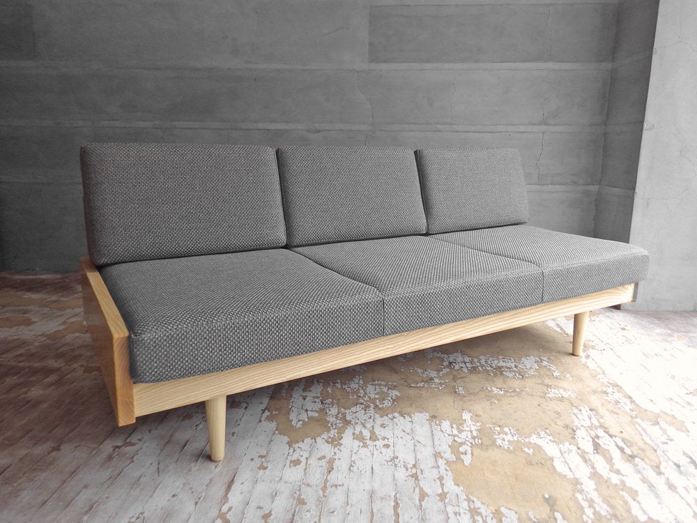 相合家具 SOGO × グラフ graf adシリーズ デイベッドソファ L DAY BED SOFA L 3Pソファ ホワイトアッシュ材 ファブリック 定価:288,000円 美品 ♪