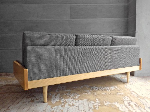 相合家具 SOGO × グラフ graf adシリーズ デイベッドソファ L DAY BED SOFA L 3Pソファ ホワイトアッシュ材 ファブリック 定価:288,000円 美品 ♪