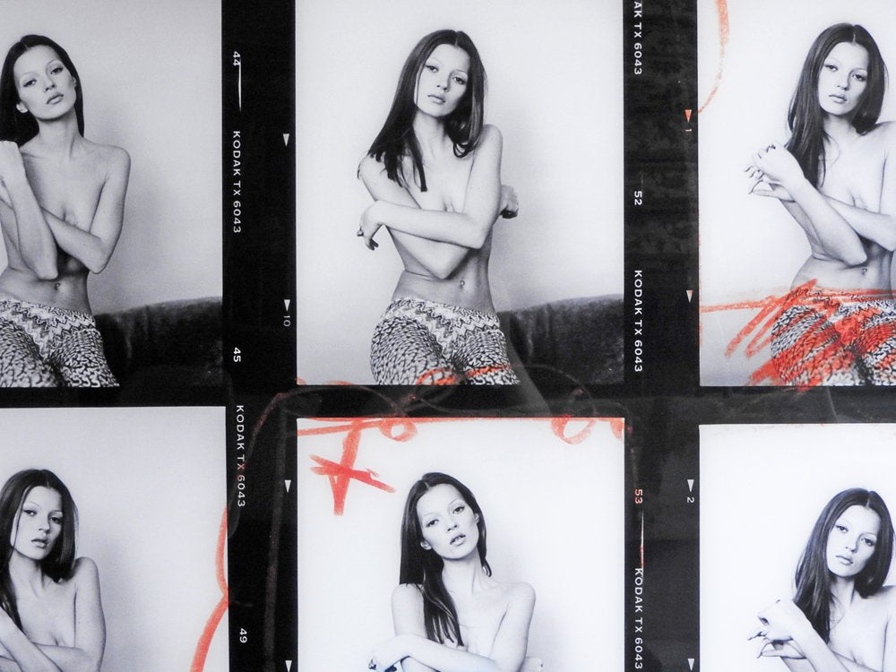 ミシェル・ハディ Michel Haddi フォトグラフアートパネル ケイト・モス Kate Moss シリアルナンバー入り 希少作品 Yellow Korner購入 ●