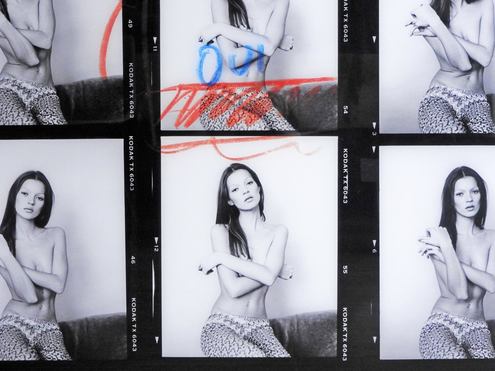 ミシェル・ハディ Michel Haddi フォトグラフアートパネル ケイト・モス Kate Moss シリアルナンバー入り 希少作品 Yellow Korner購入 ●
