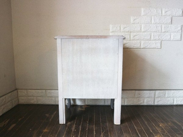 American Drew Furniture ナイトテーブル ロココ サイドテーブル シャビーシック ブルー ◎