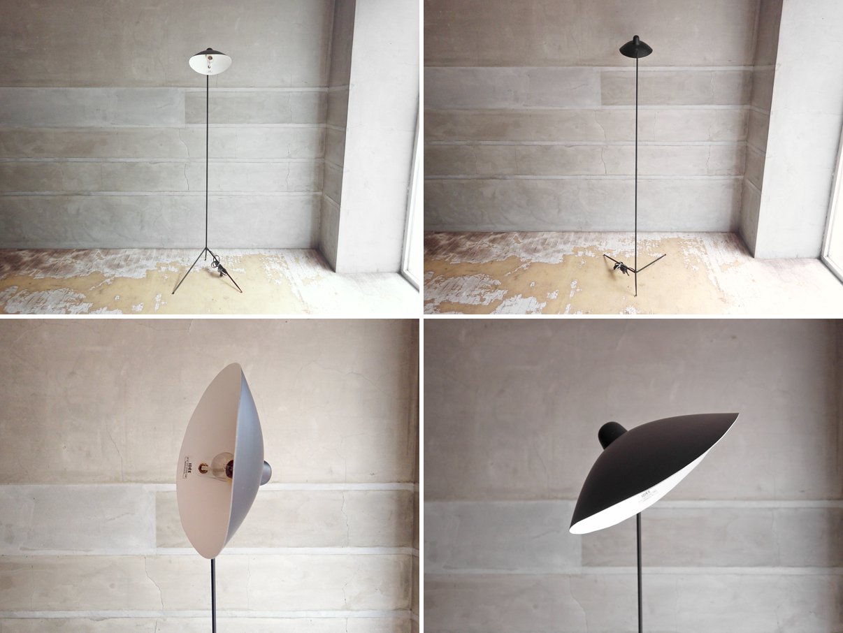 イデー IDEE ランパデール アン ルミエール LAMPADAIRE 1 LUMIERE セルジュ ムーユ Serge Mouille デザイン 1灯タイプ ブラック ♪