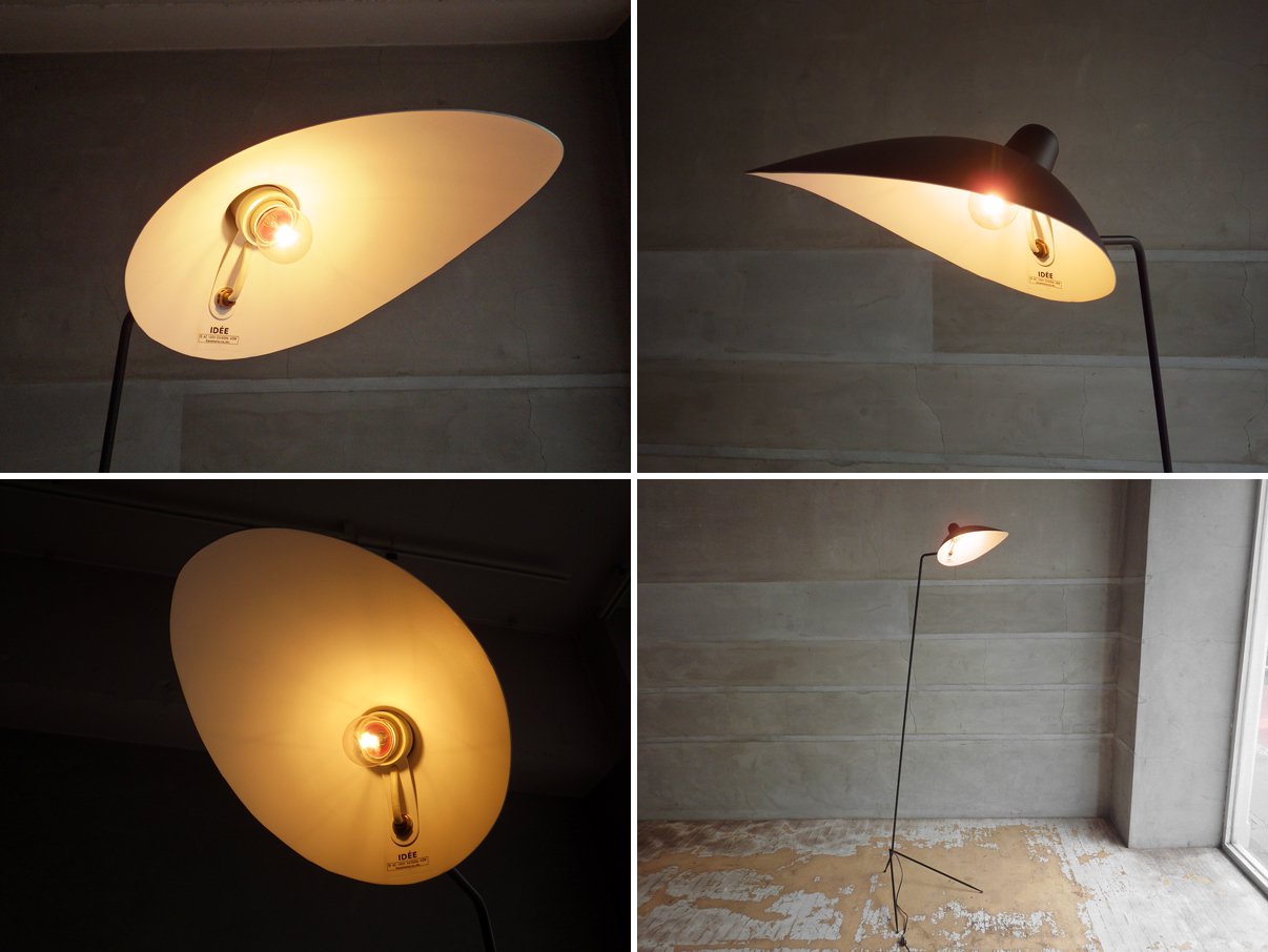 イデー IDEE ランパデール アン ルミエール LAMPADAIRE 1 LUMIERE セルジュ ムーユ Serge Mouille デザイン 1灯タイプ ブラック ♪