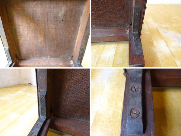 イギリスアンティーク UK Antique ジャコビアン様式 サロンチェア ダイニングチェア 本革 装飾美 ★