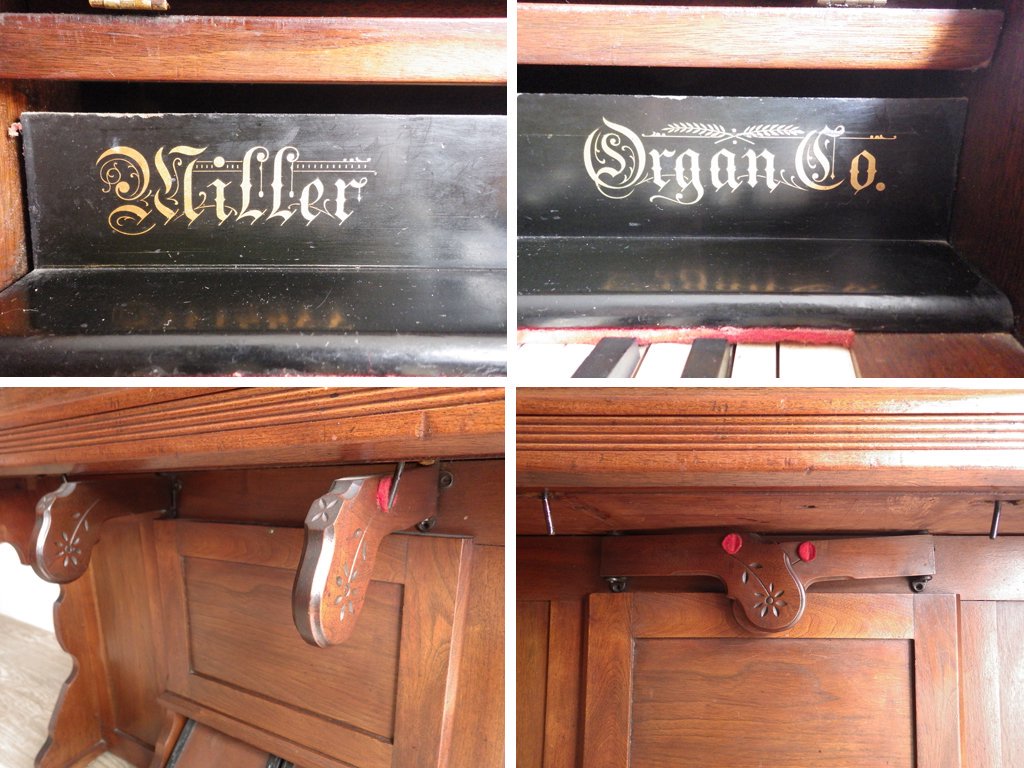 ミラーオルガンカンパニー Miller Organ Company 足踏みオルガン 鍵盤 USビンテージ Vintage 現状品 ●