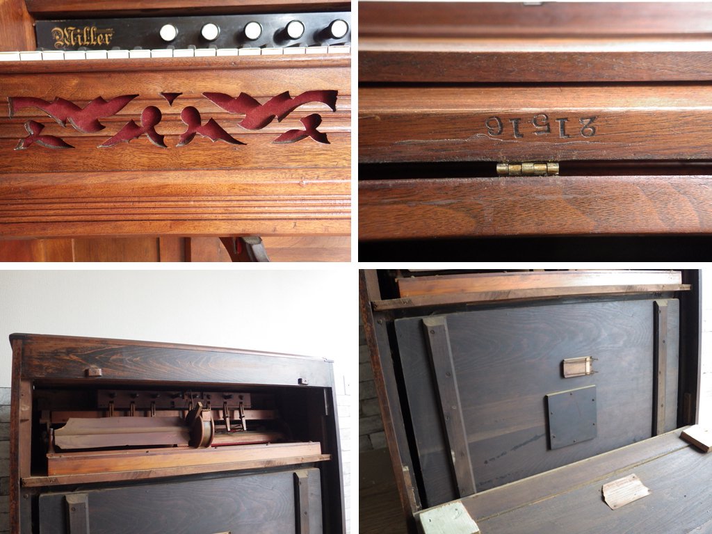 ミラーオルガンカンパニー Miller Organ Company 足踏みオルガン 鍵盤 USビンテージ Vintage 現状品 ●