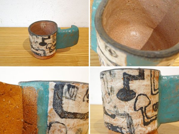 キム・ホノ KIMHONO マグカップ Mug 現代作家 陶器 陶芸 B ★