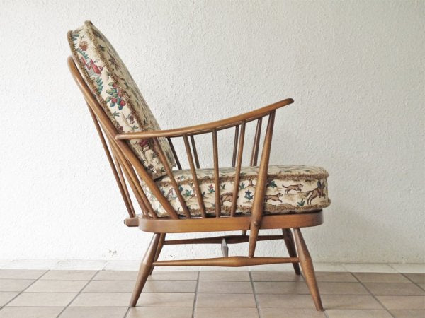 アーコール Ercol ウィンザー ソファ 1P WINDSOR SOFA No.203 ビーチ材 ラウンジチェア UKビンテージ 80's Vintage 英国家具 ◇