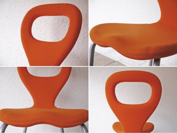 モローゾ Moroso テレビチェア TV CHAIR オレンジ マーク・ニューソン Marc Newson スタッキングチェア イタリア B ◇