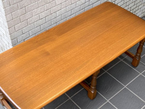 アーコール ercol ビンテージ センターテーブル ローテーブル エルム無垢材 コロニアル様式 英国家具 ■