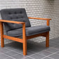 フランス＆サン France & S&#248;n モジュラインソファ Moduline Sofa ラウンジチェア 1Pソファ チーク材 グレーファブリック デンマークビンテージ 北欧 60's ■