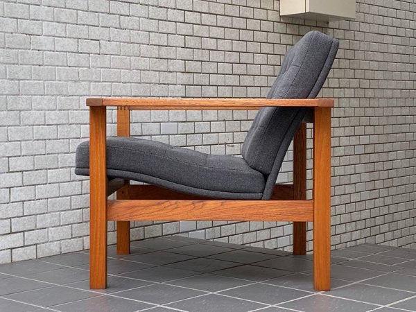 フランス＆サン France & S&#248;n モジュラインソファ Moduline Sofa ラウンジチェア 1Pソファ チーク材 グレーファブリック デンマークビンテージ 北欧 60's ■