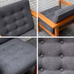 フランス＆サン France & S&#248;n モジュラインソファ Moduline Sofa ラウンジチェア 1Pソファ チーク材 グレーファブリック デンマークビンテージ 北欧 60's ■