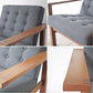 フランス＆サン France & S&#248;n モジュラインソファ Moduline Sofa ラウンジチェア 1Pソファ チーク材 グレーファブリック デンマークビンテージ 北欧 60's ◇