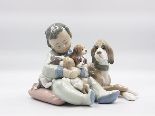 リヤドロ LLADRO 『 みんなのお友達 』 フュギュリン 犬  陶器 箱付き 廃番品 ◎