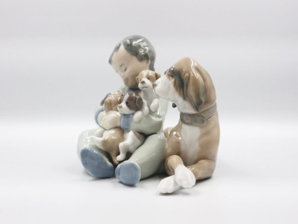 リヤドロ LLADRO 『 みんなのお友達 』 フュギュリン 犬  陶器 箱付き 廃番品 ◎