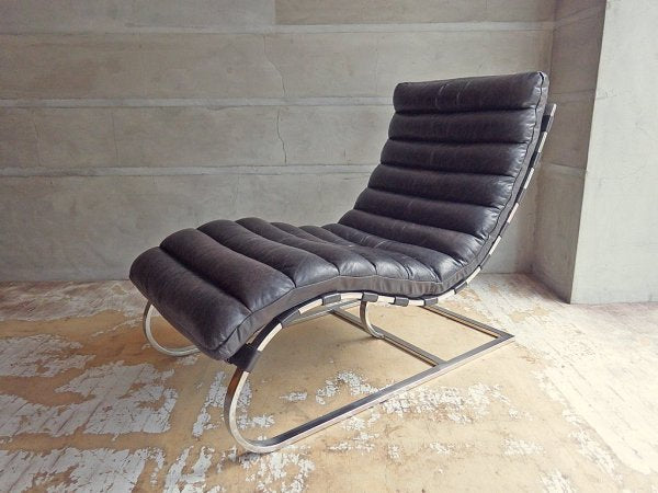 ハロ HALO ビルバオ デイベッド BILBAO DAYBED シェーズロング レザー 本革 OLD SADDLE BLACK ビンテージ加工 ブラック 定価約220,000円 ♪