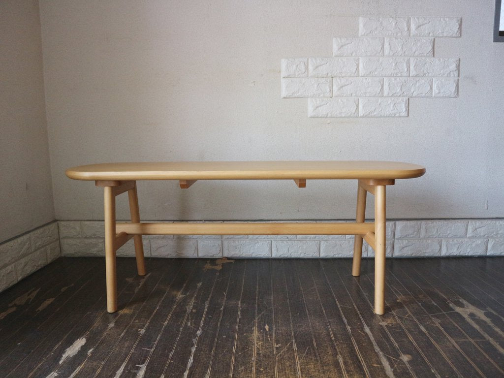 ケユカ KEYUKA ヨナス アルダー無垢材 ベンチ ナチュラルウッド  ◎