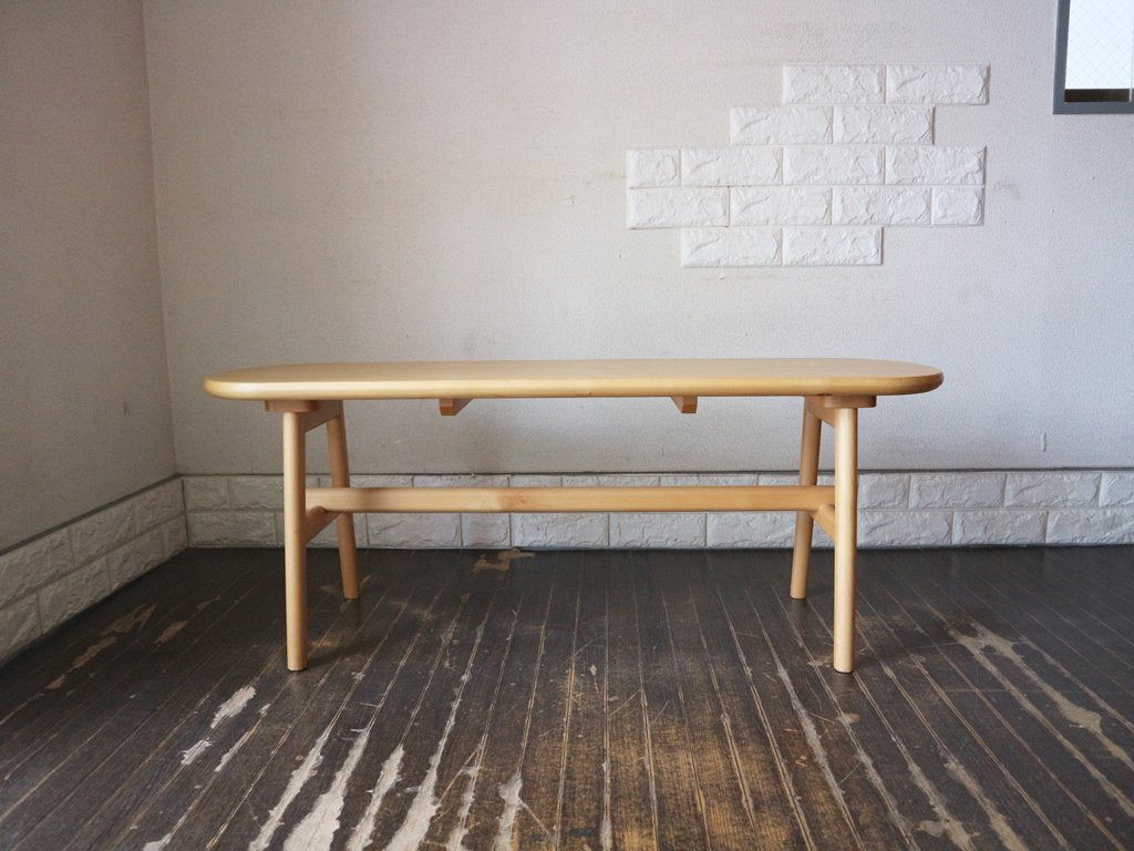 ケユカ KEYUKA ヨナス アルダー無垢材 ベンチ ナチュラルウッド  ◎