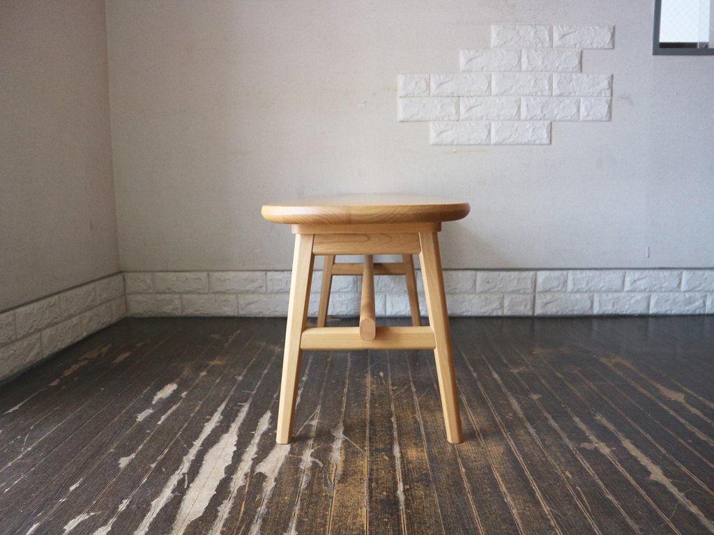 ケユカ KEYUKA ヨナス アルダー無垢材 ベンチ ナチュラルウッド  ◎