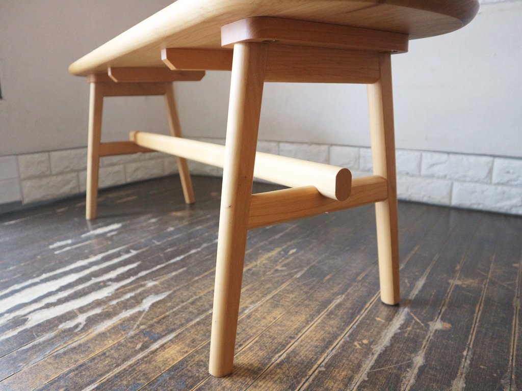 ケユカ KEYUKA ヨナス アルダー無垢材 ベンチ ナチュラルウッド  ◎