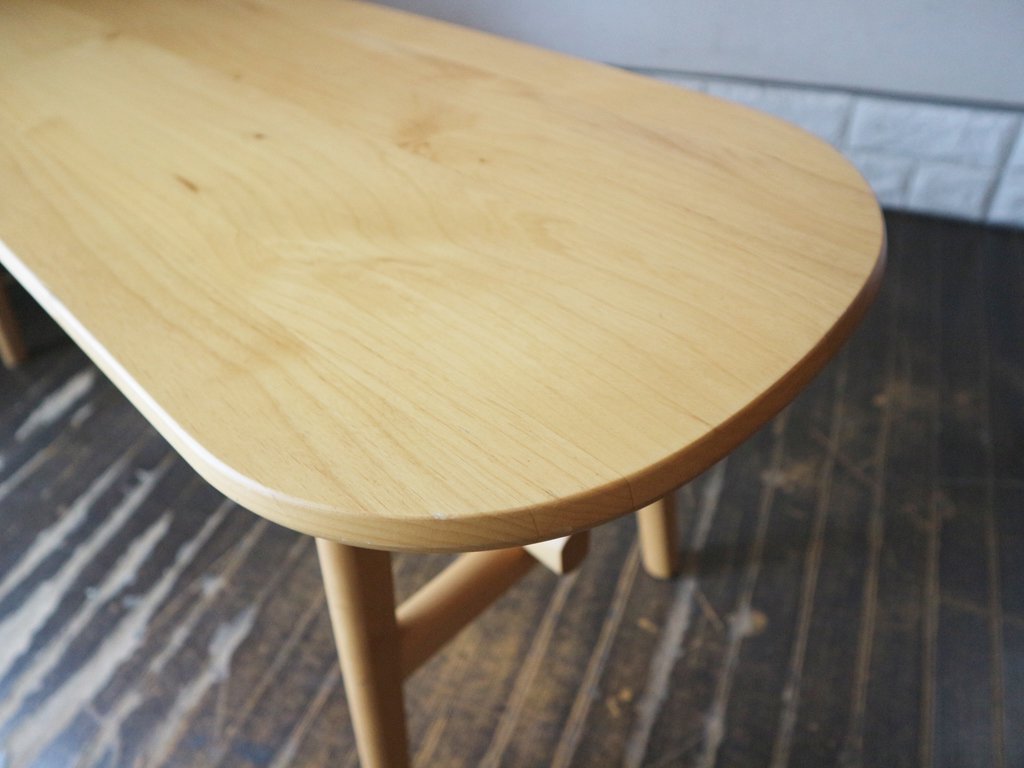 ケユカ KEYUKA ヨナス アルダー無垢材 ベンチ ナチュラルウッド  ◎