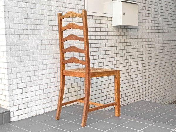 フランスビンテージ French Vintage ラダーバックチェア ladder back chair ダイニングチェア ラッシ編み ラッシシート A ■