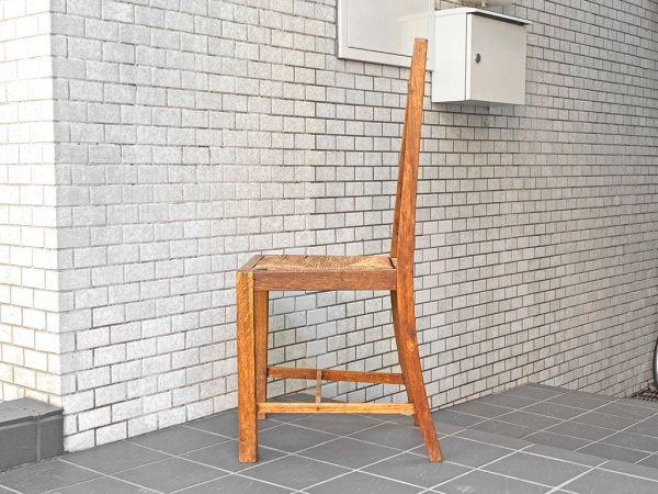 フランスビンテージ French Vintage ラダーバックチェア ladder back chair ダイニングチェア ラッシ編み ラッシシート A ■