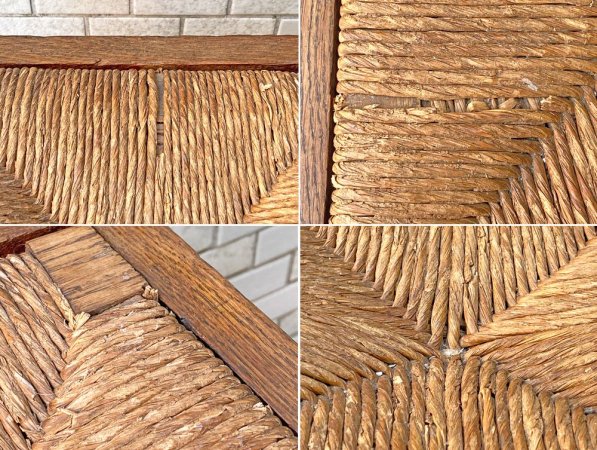 フランスビンテージ French Vintage ラダーバックチェア ladder back chair ダイニングチェア ラッシ編み ラッシシート A ■