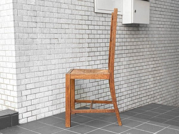 フランスビンテージ French Vintage ラダーバックチェア ladder back chair ダイニングチェア ラッシ編み ラッシシート B ■