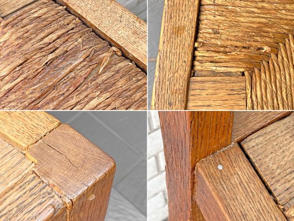 フランスビンテージ French Vintage ラダーバックチェア ladder back chair ダイニングチェア ラッシ編み ラッシシート B ■